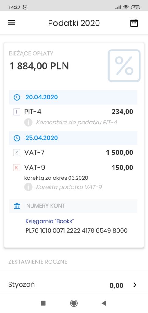 Informacja w aplikacji mobilnej